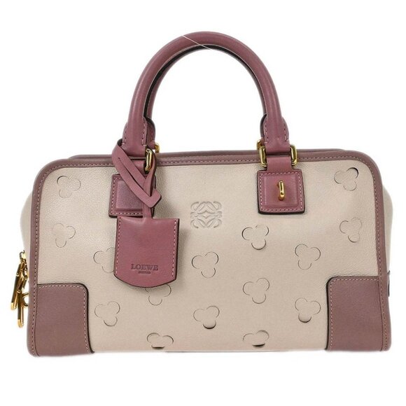 Loewe Handbags - Loewe Off-white Perforated Leather Amazona 28 Handbag